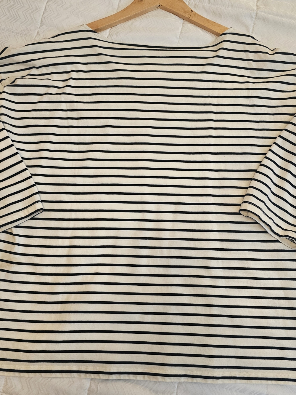 Talbots Cream & Black Striped Long-Sleeve Top with Lemon Graphic - Picture 3 of 4